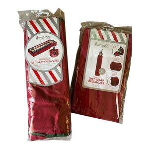 Two Whitmor Christmas Gift Wrap Organizers  5X14.5X43in & 8.74x49.25 in.
